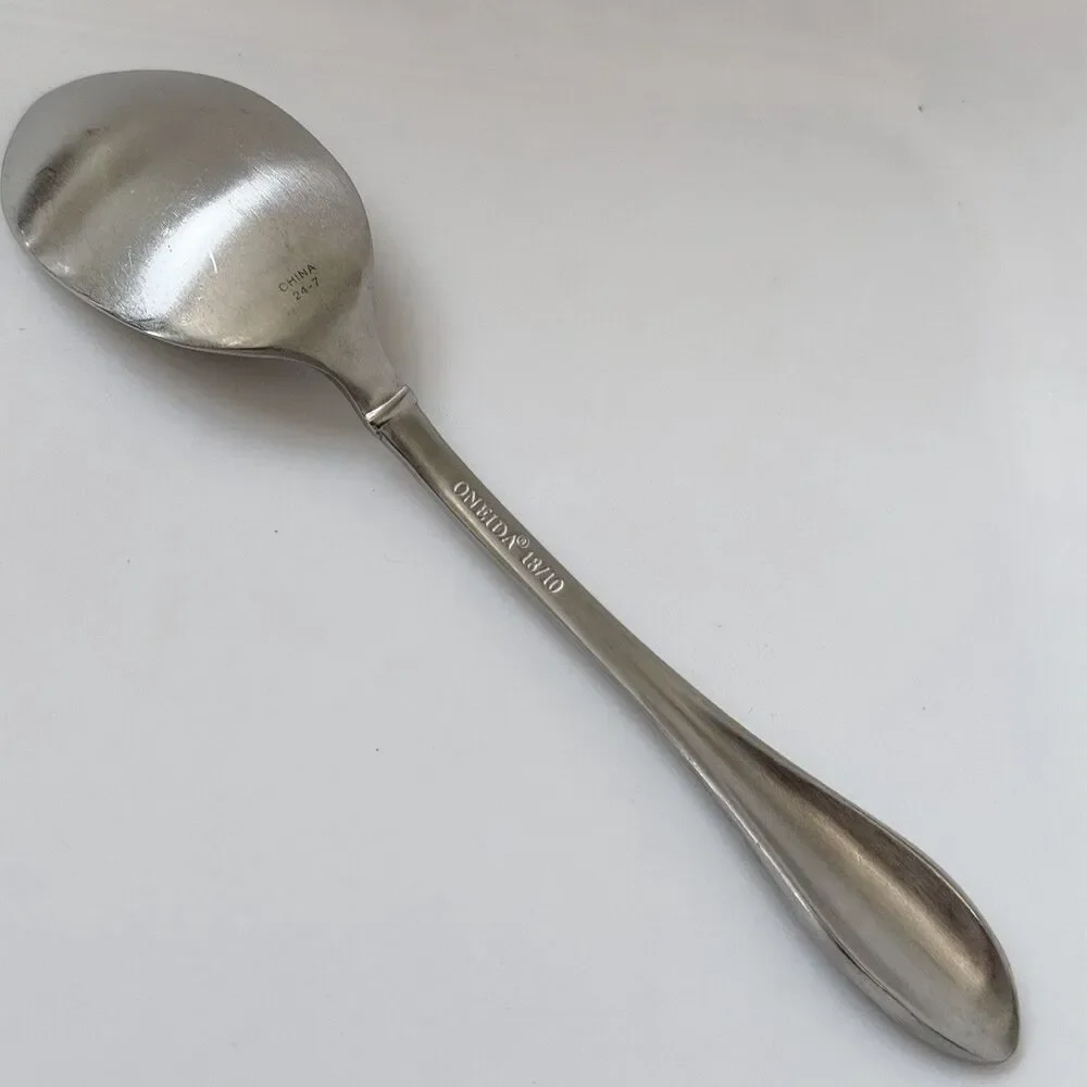 1pc ONEIDA Jackson Sugar Spoon 6 1/4” Stainless 18/10 Plain Satin Frost
